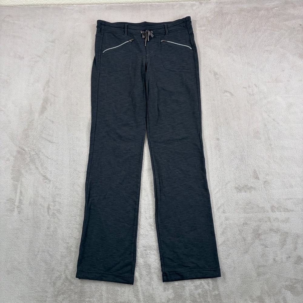 Kuhl Mova Pants Women 6 Regular Charcoal Straight Leg Stretch Drawcord Pull On
